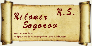 Milomir Šogorov vizit kartica